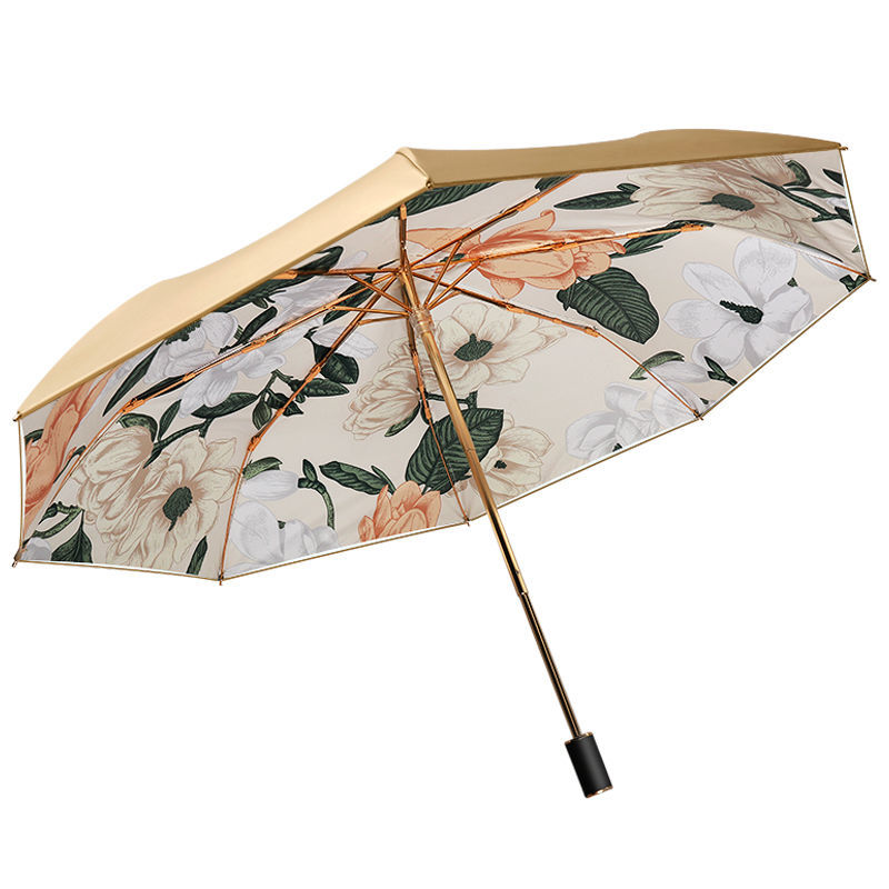 高颜值双层太阳伞超强防晒防紫外线女夏遮阳晴雨两用简约折叠雨伞详情图2