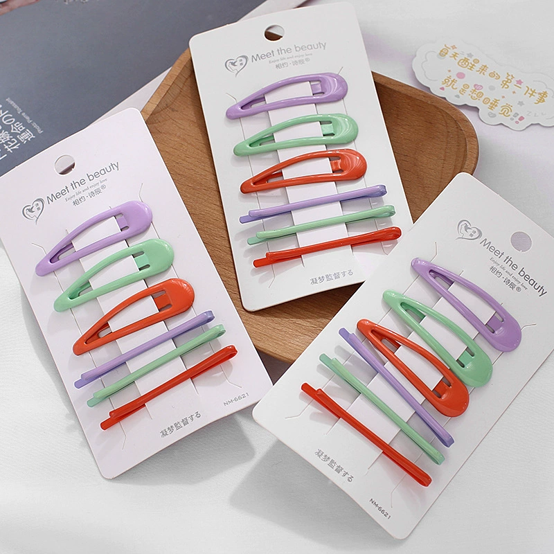Korean Instagram minimalist bb clips, top clips, side clips, one-line bangs clips, headwear, hair clips, and colorful girl hair clips at the back of the head Item Picture
