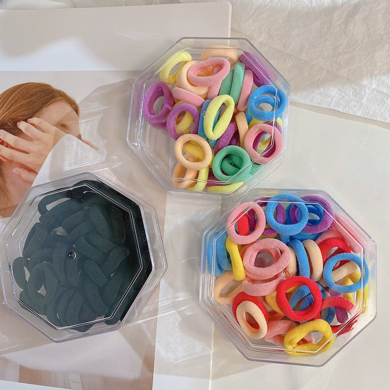 Korean-style colorful children's small towel band, rubber band hair tie, candy-colored high-elasticity simple girl hair tie detail image 7