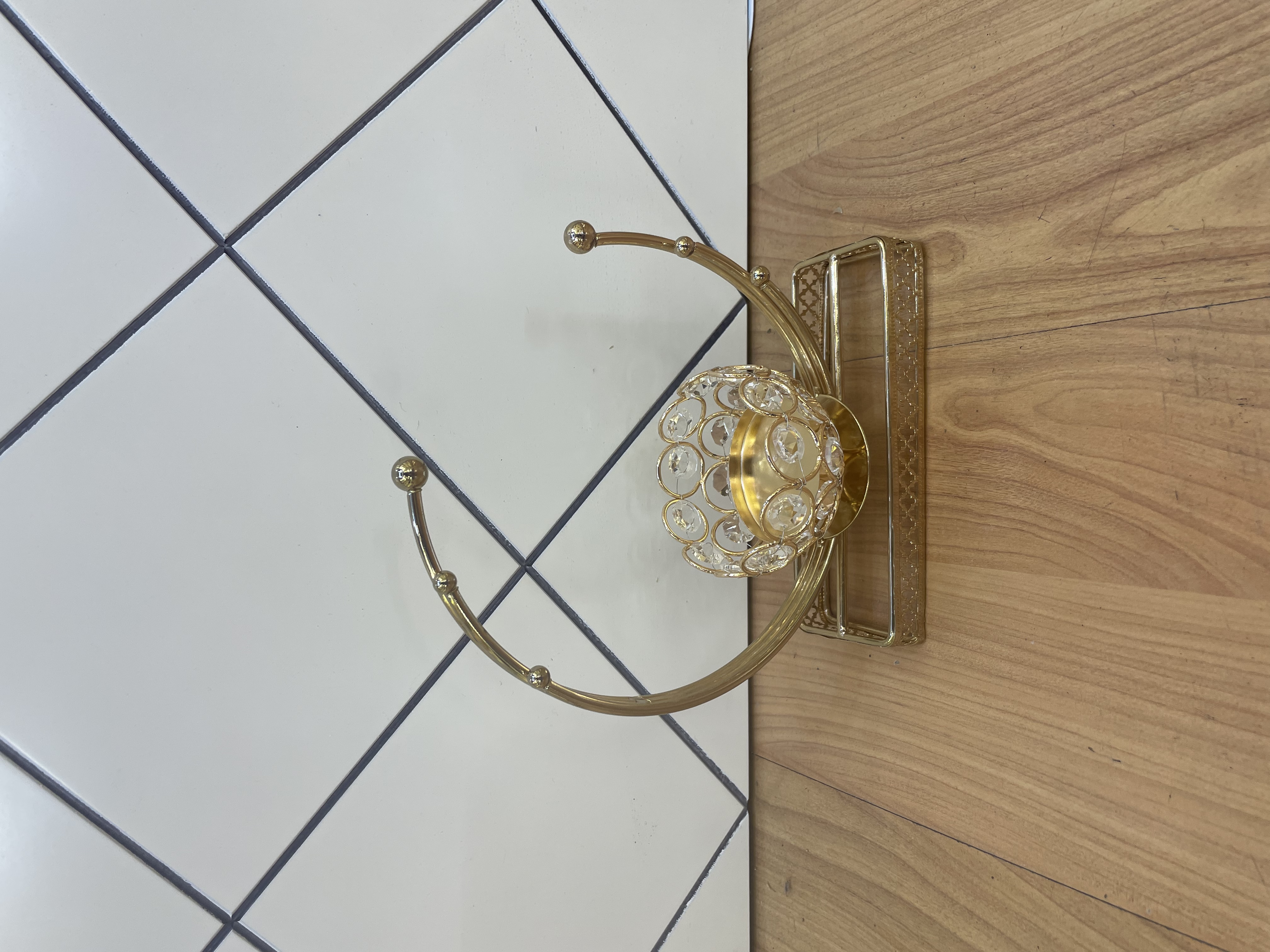 S639水晶玻璃烛台 金属合金烛台 家居装饰品 餐厅摆件