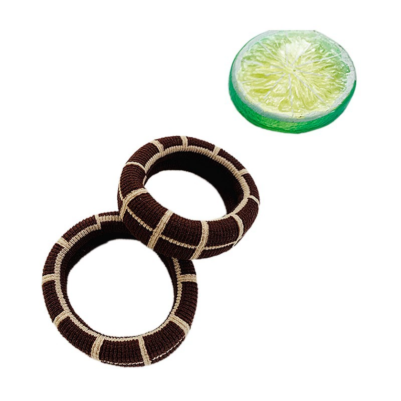 High-elasticity and durable hair tie, popular thick hair band, simple hair tie, black hair band detail image 5