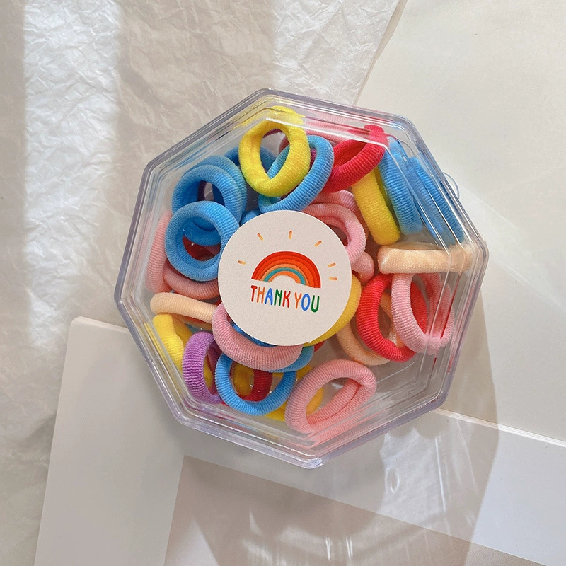 Korean-style colorful children's small towel band, rubber band hair tie, candy-colored high-elasticity simple girl hair tie detail image 9