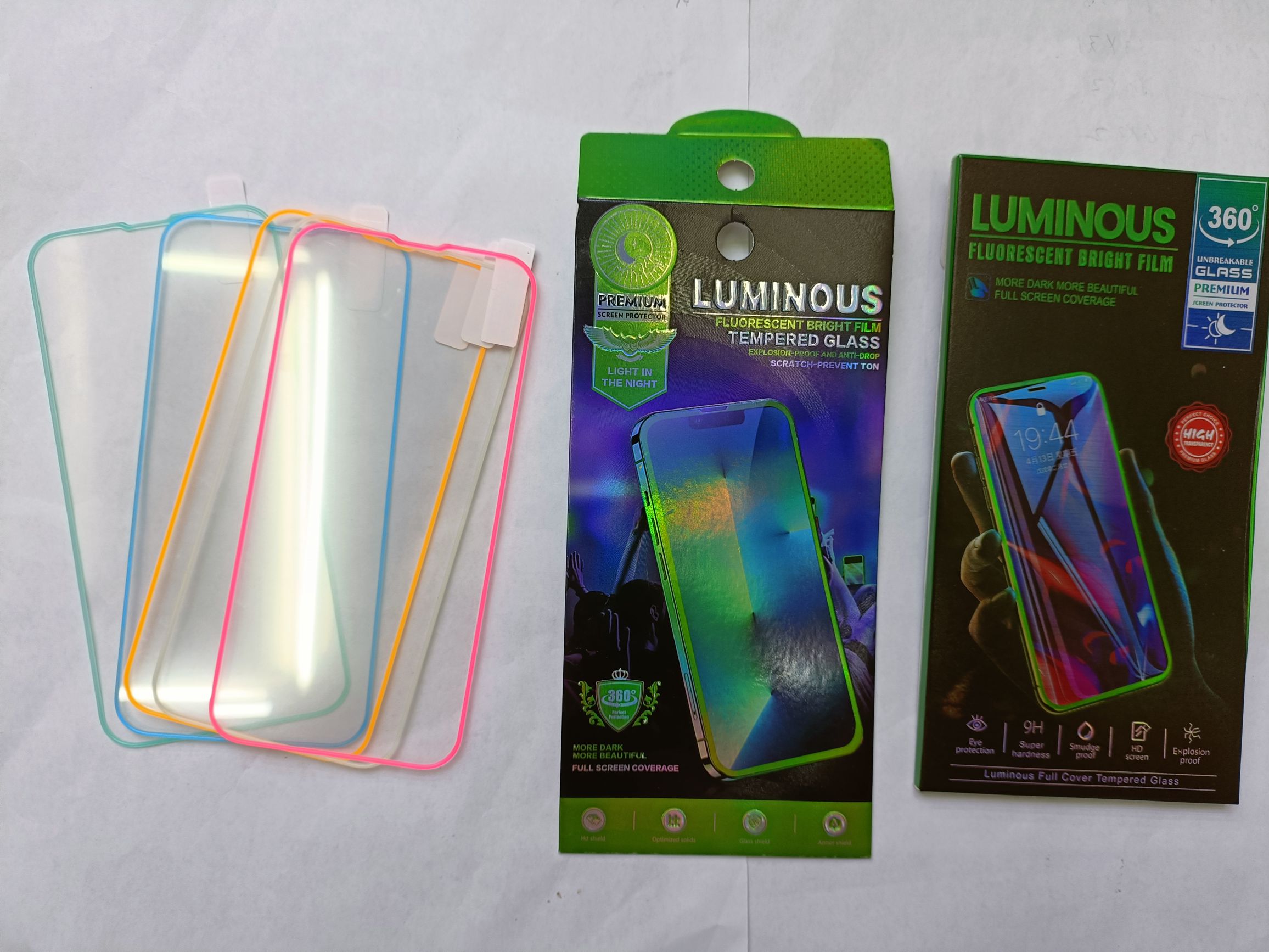 The price of luminous tempered film for mobile phone tempered film bare sheet detail image 12
