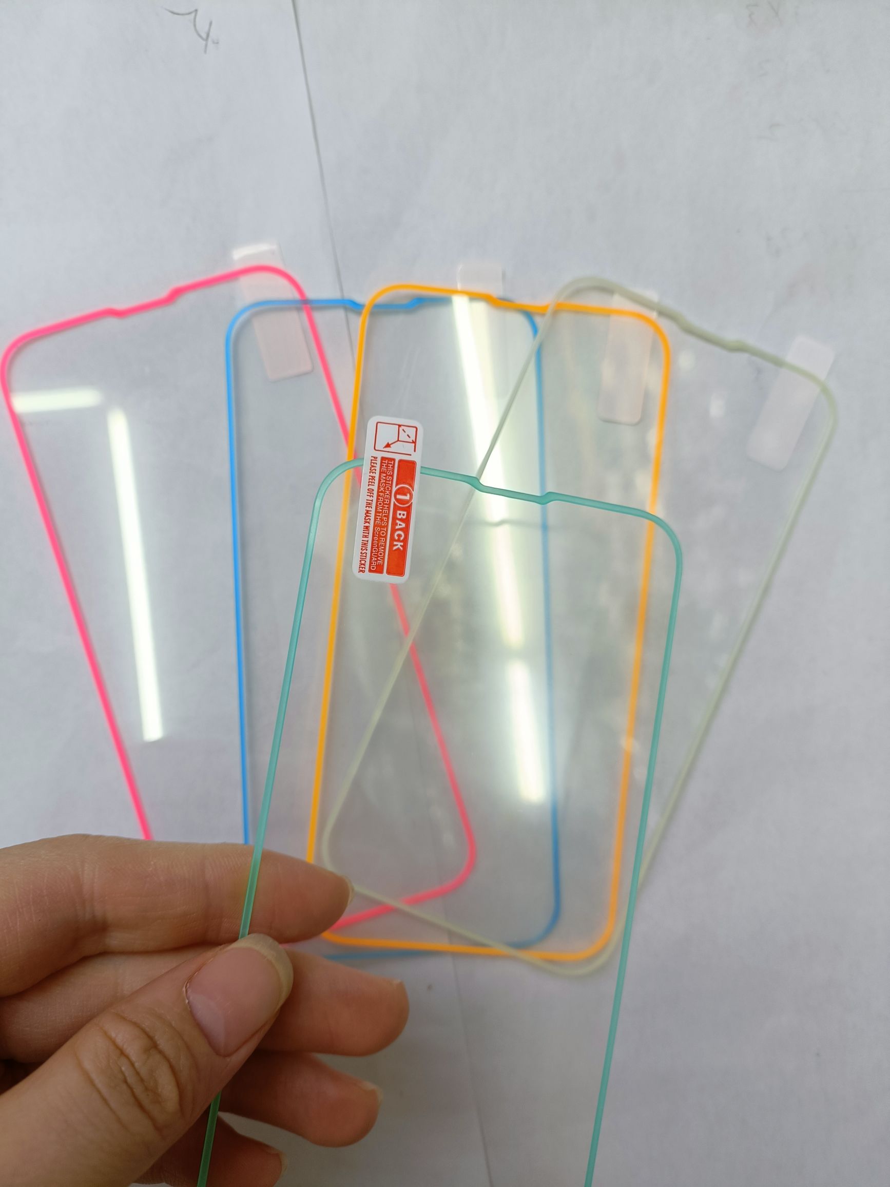 The price of luminous tempered film for mobile phone tempered film bare sheet detail image 3