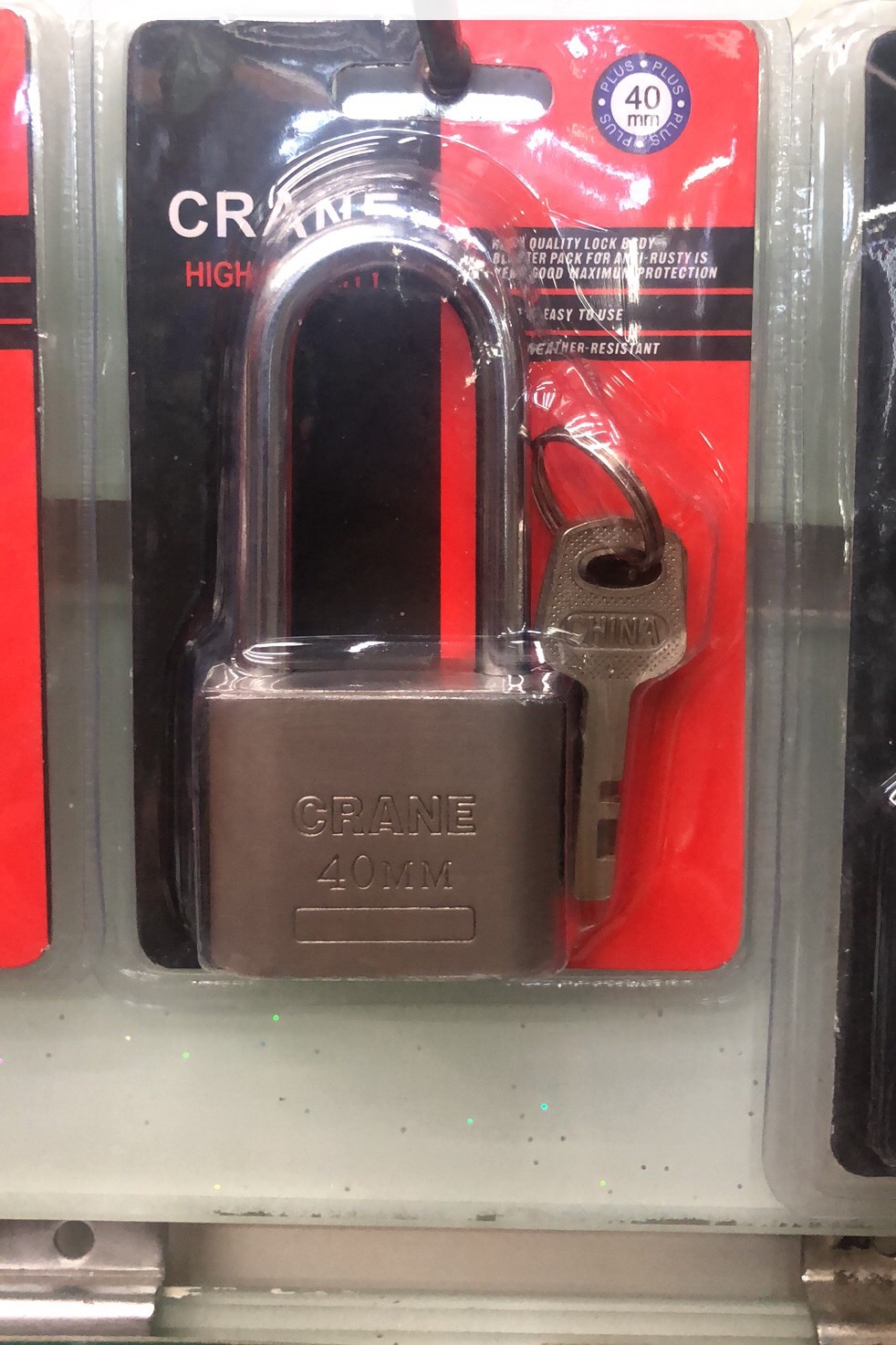 Large rounded corner blade iron lock. Large rounded corner blade iron lock details Picture
