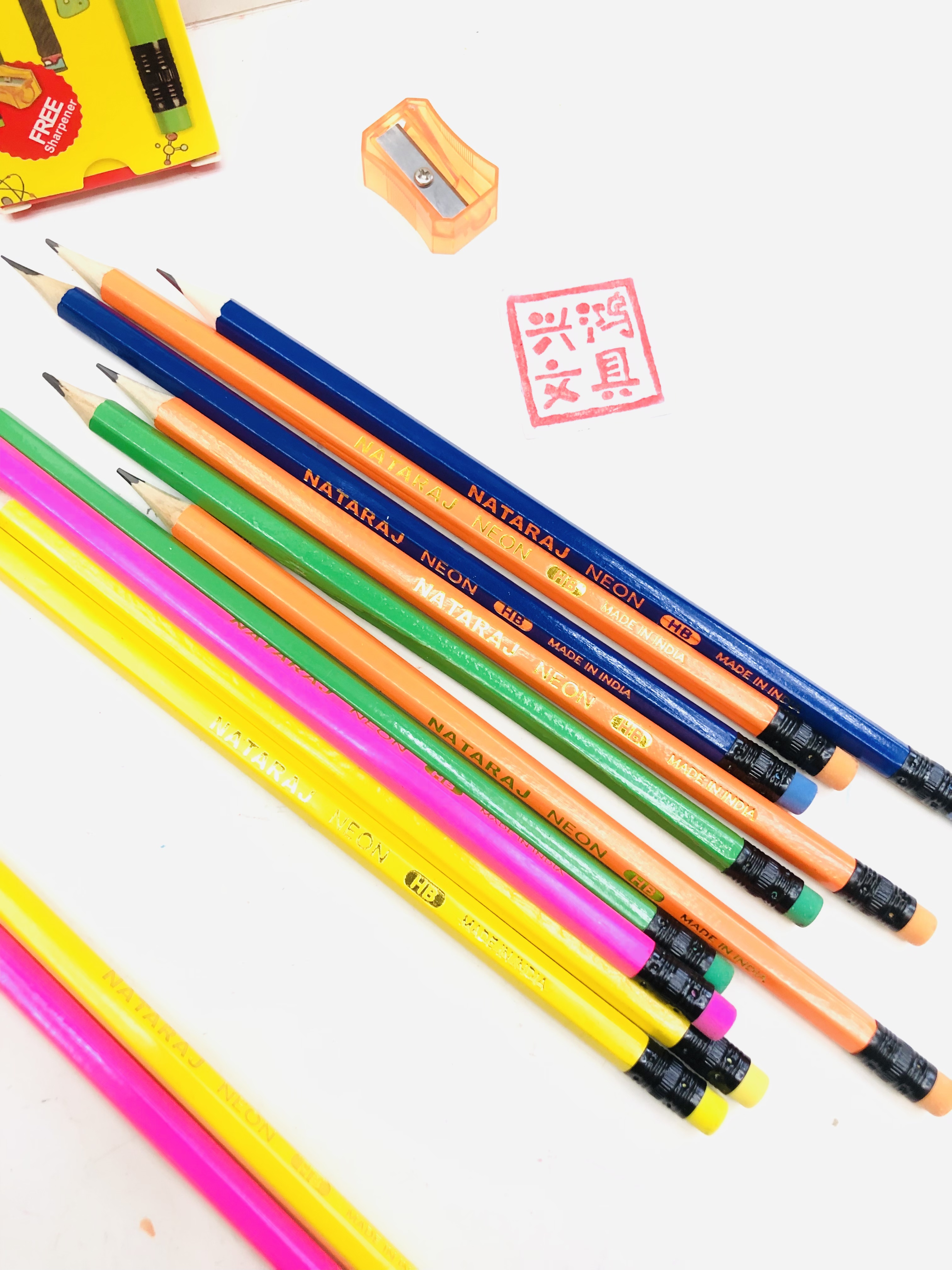 兴鸿文具一五色油漆套装铅笔+卷笔刀详情图4