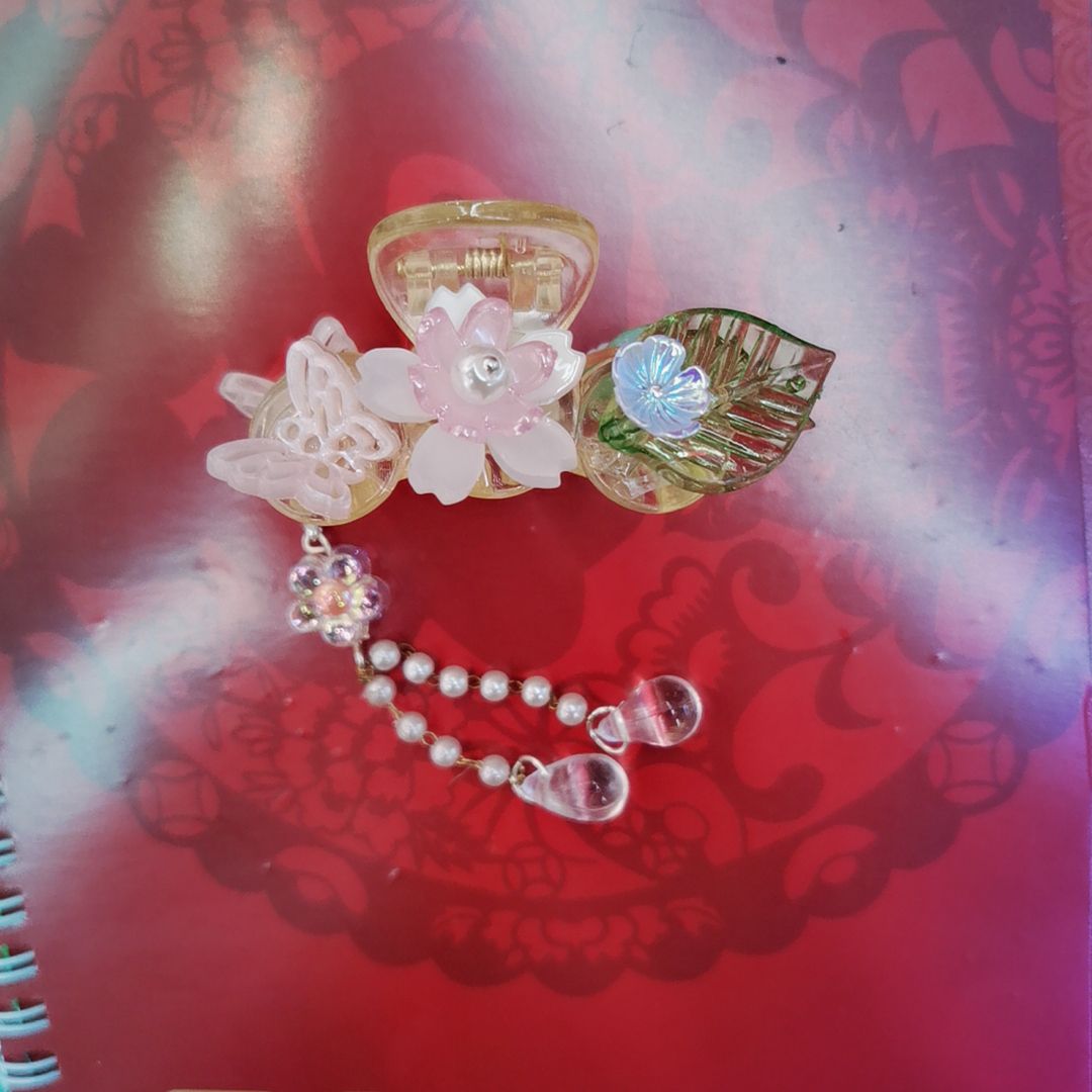 Plastic claw clips, Hanfu clips, children's claw clips, new fashionable headwear, girls' daily hair binding and fixing decoration headwear, hair clips, hair clips Item Picture