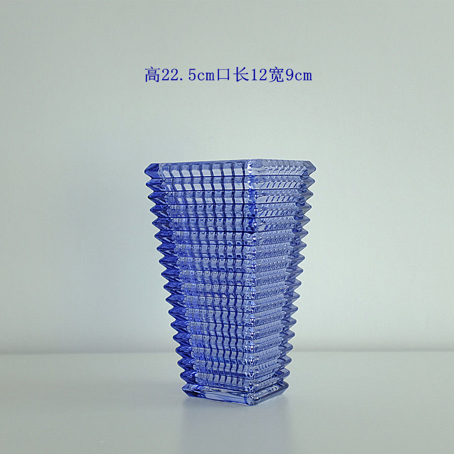 Square Baccarat color custom crystal glass vase, home decoration, home creative handicrafts details Picture