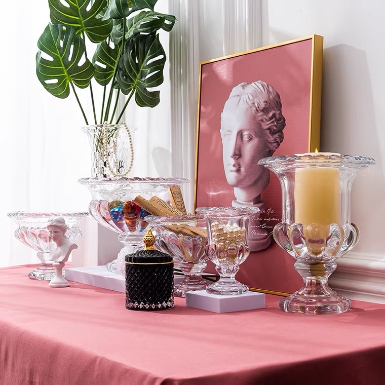 "Bud Series Glass vases, glass fruit pits, crystal glass vases. Specification image