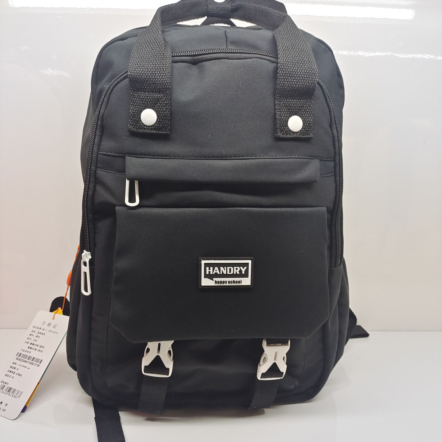 Hengdeli Student Backpack High School Students Large Capacity Leisure Backpack Four-Color Option undefined