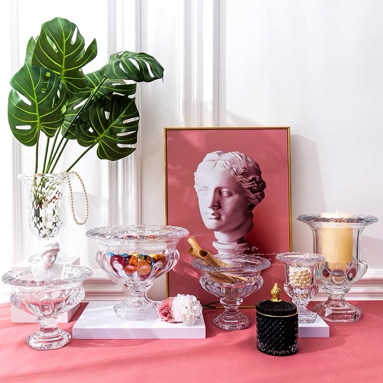 "Bud Series Glass vases, glass fruit pits, crystal glass vases. Application Scenario