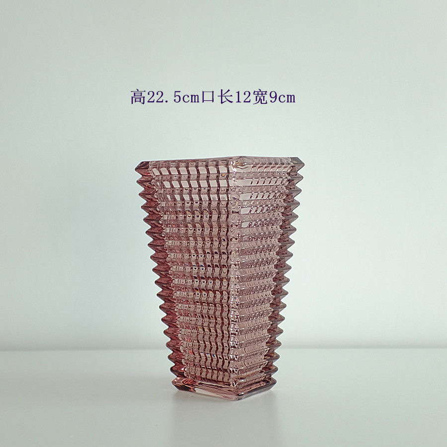 Square Baccarat color custom crystal glass vase, home decoration, home creative handicrafts Application Scenario