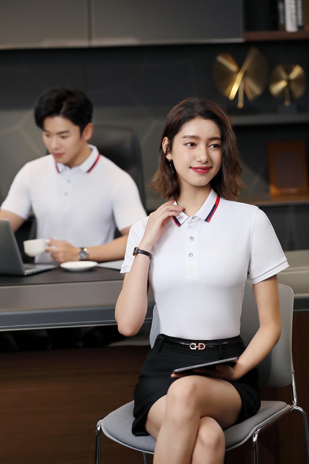 夏季冰丝T恤定制工作服男女4s店工装广告团体工装翻领POLO衫订做