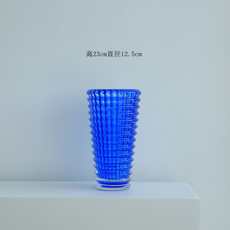 Custom-made crystal glass vases in circular Baccarat color for home decoration and creative home handicrafts Specification image