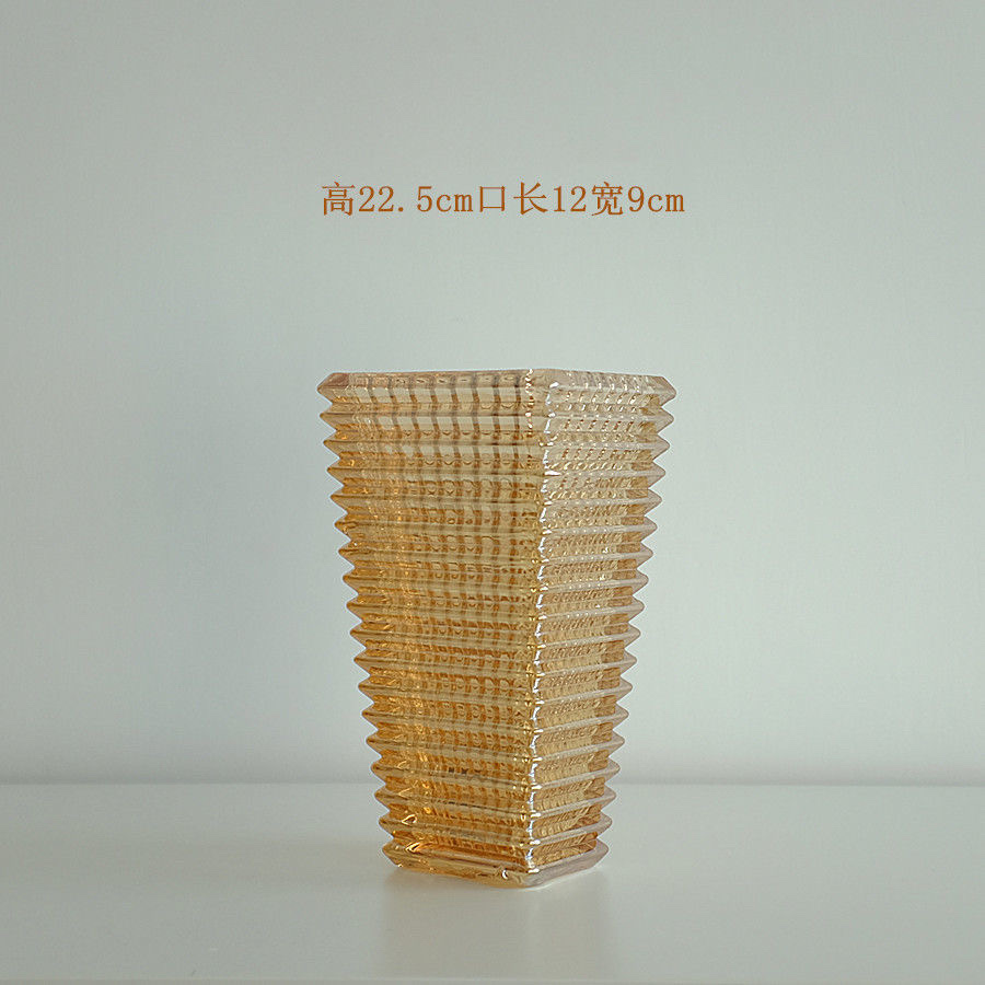 Square Baccarat color custom crystal glass vase, home decoration, home creative handicrafts Item Picture