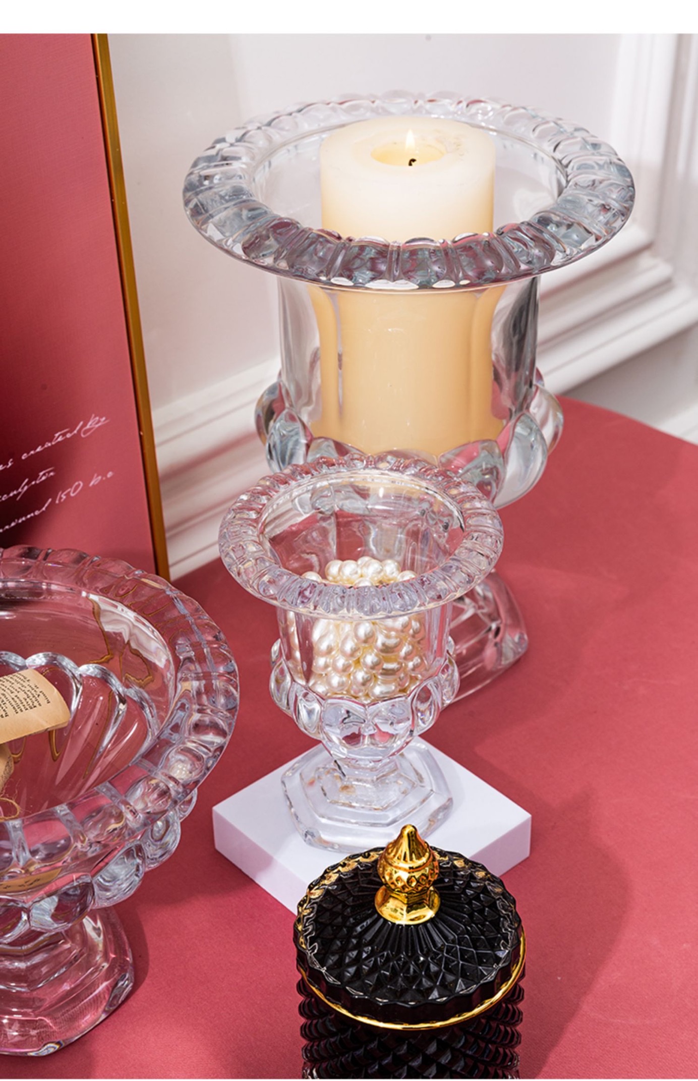 "Bud Series Glass vases, glass fruit pits, crystal glass vases. details Picture