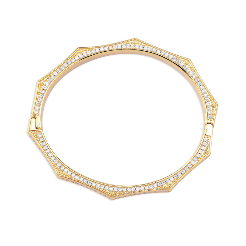 A best-selling polygonal full zircon jewelry bracelet on Amazon in Europe and America detail image 4