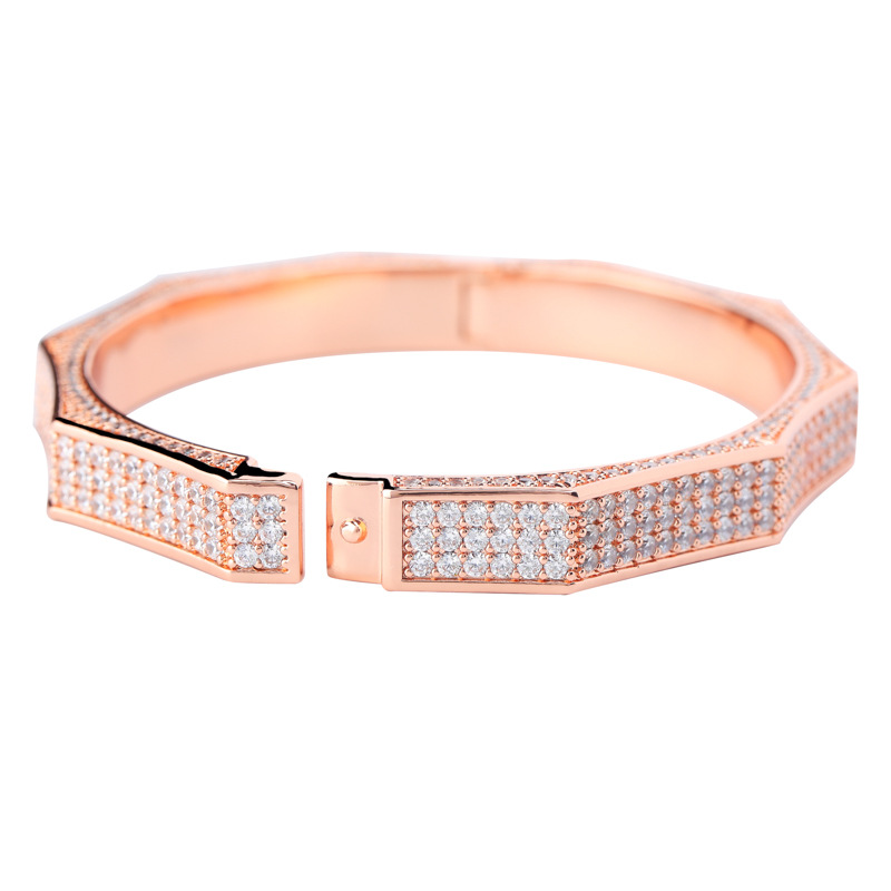 A best-selling polygonal full zircon jewelry bracelet on Amazon in Europe and America detail image 8