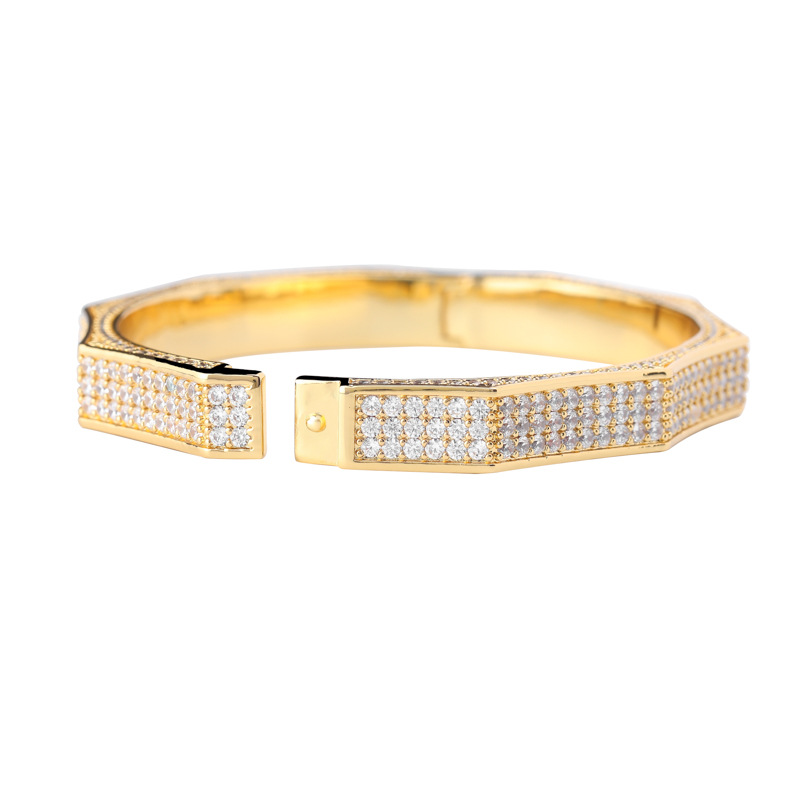 A best-selling polygonal full zircon jewelry bracelet on Amazon in Europe and America detail image 6