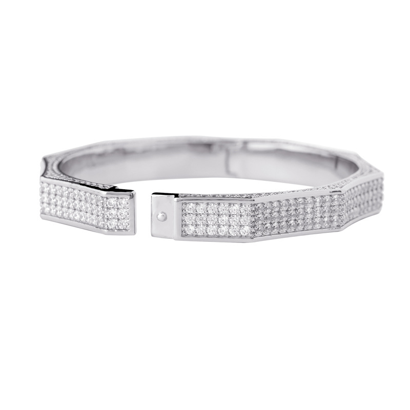 A best-selling polygonal full zircon jewelry bracelet on Amazon in Europe and America Item Picture