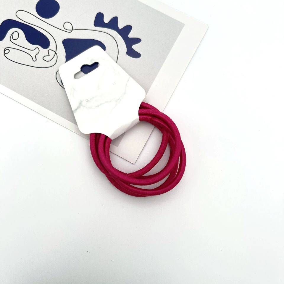 Korean 4mm thick colored high-elasticity seamless leather band headbands, 5 pieces per cardboard, 2 yuan for wholesale store accessories detail image 8