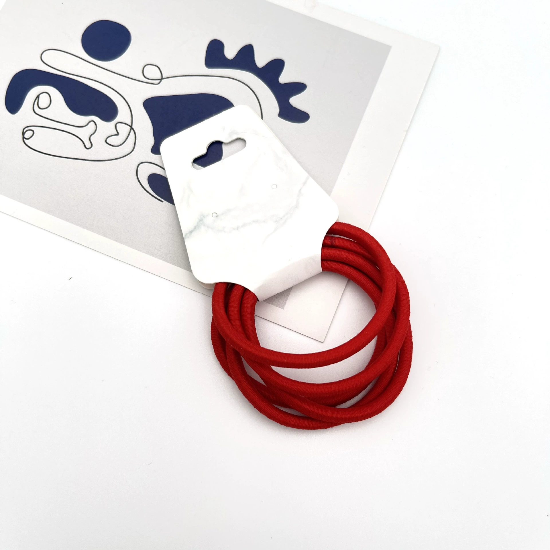 Korean 4mm thick colored high-elasticity seamless leather band headbands, 5 pieces per cardboard, 2 yuan for wholesale store accessories detail image 10