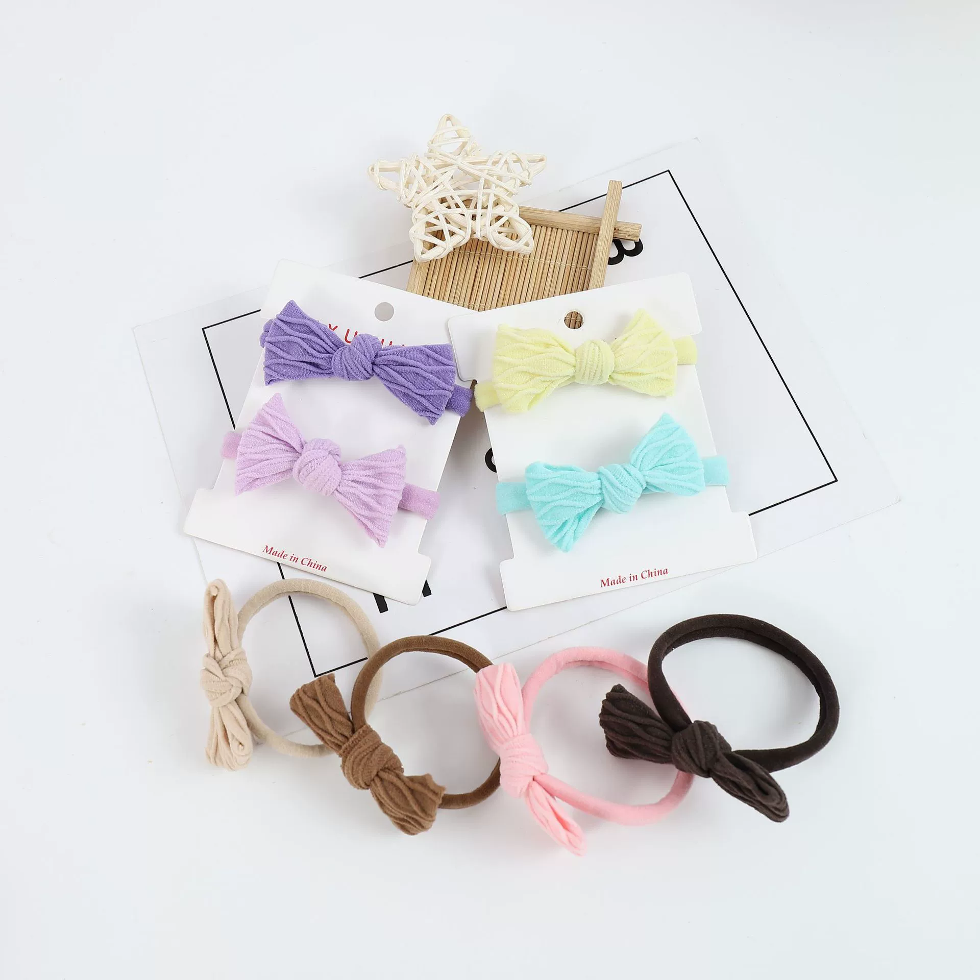 The new Korean version of high-elasticity bow towel band, Douyin hot style hair tie without damaging hair, fresh and simple hair tie detail image 6