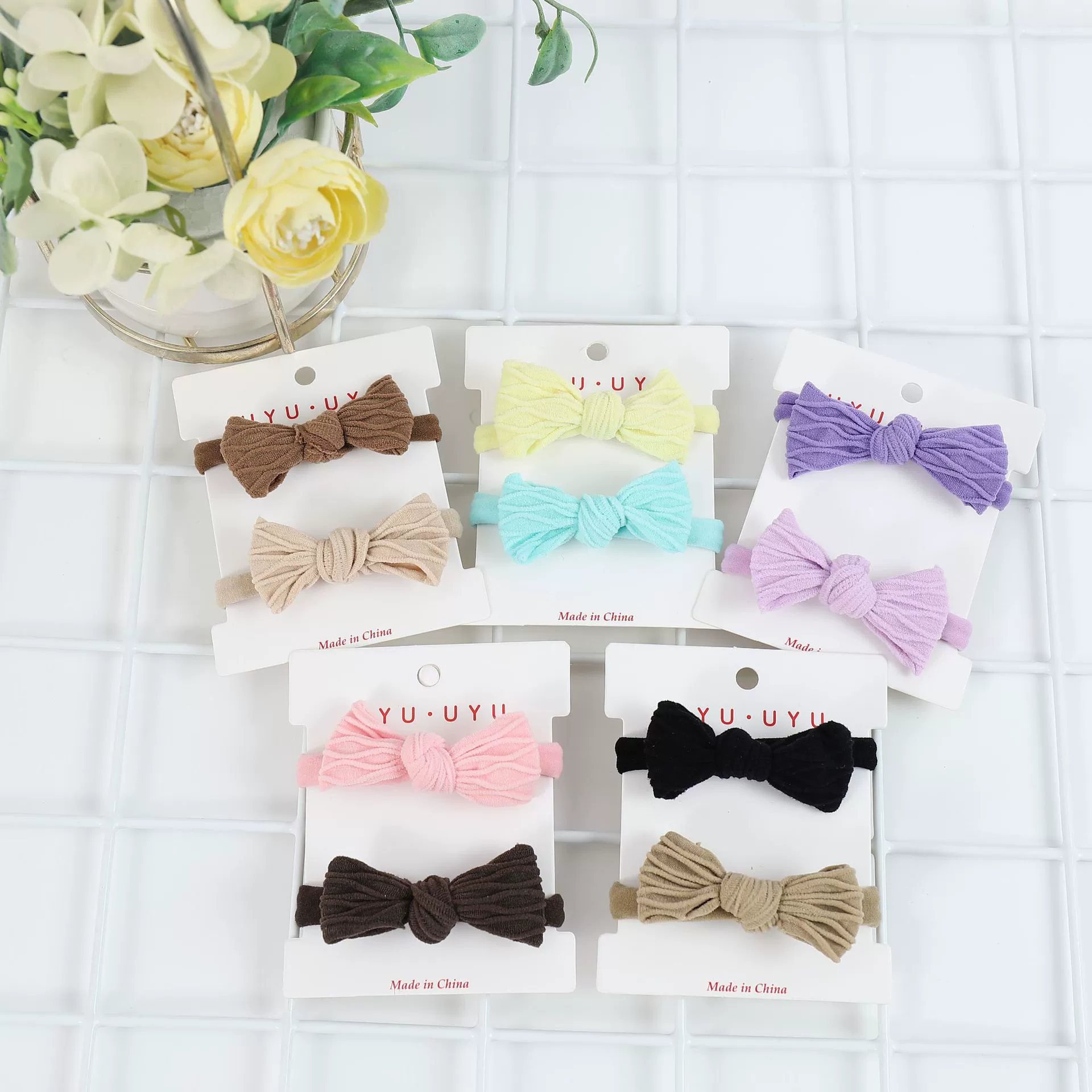 The new Korean version of high-elasticity bow towel band, Douyin hot style hair tie without damaging hair, fresh and simple hair tie detail image 4