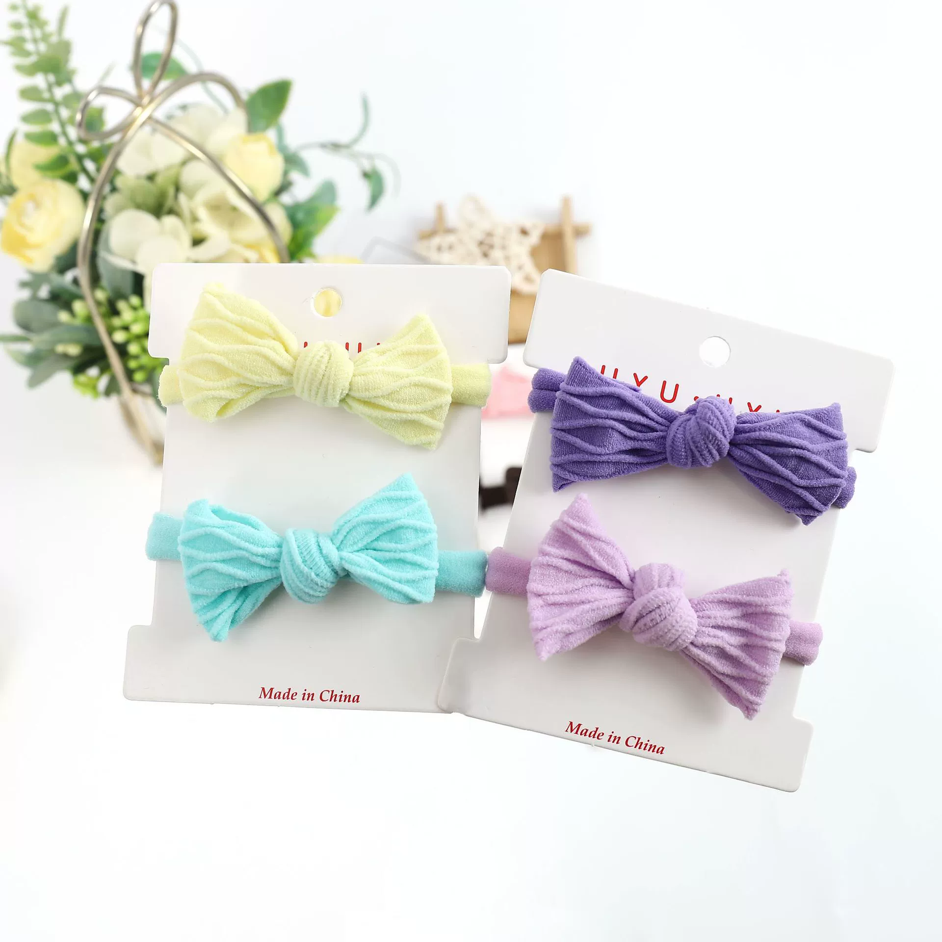 The new Korean version of high-elasticity bow towel band, Douyin hot style hair tie without damaging hair, fresh and simple hair tie Application Scenario