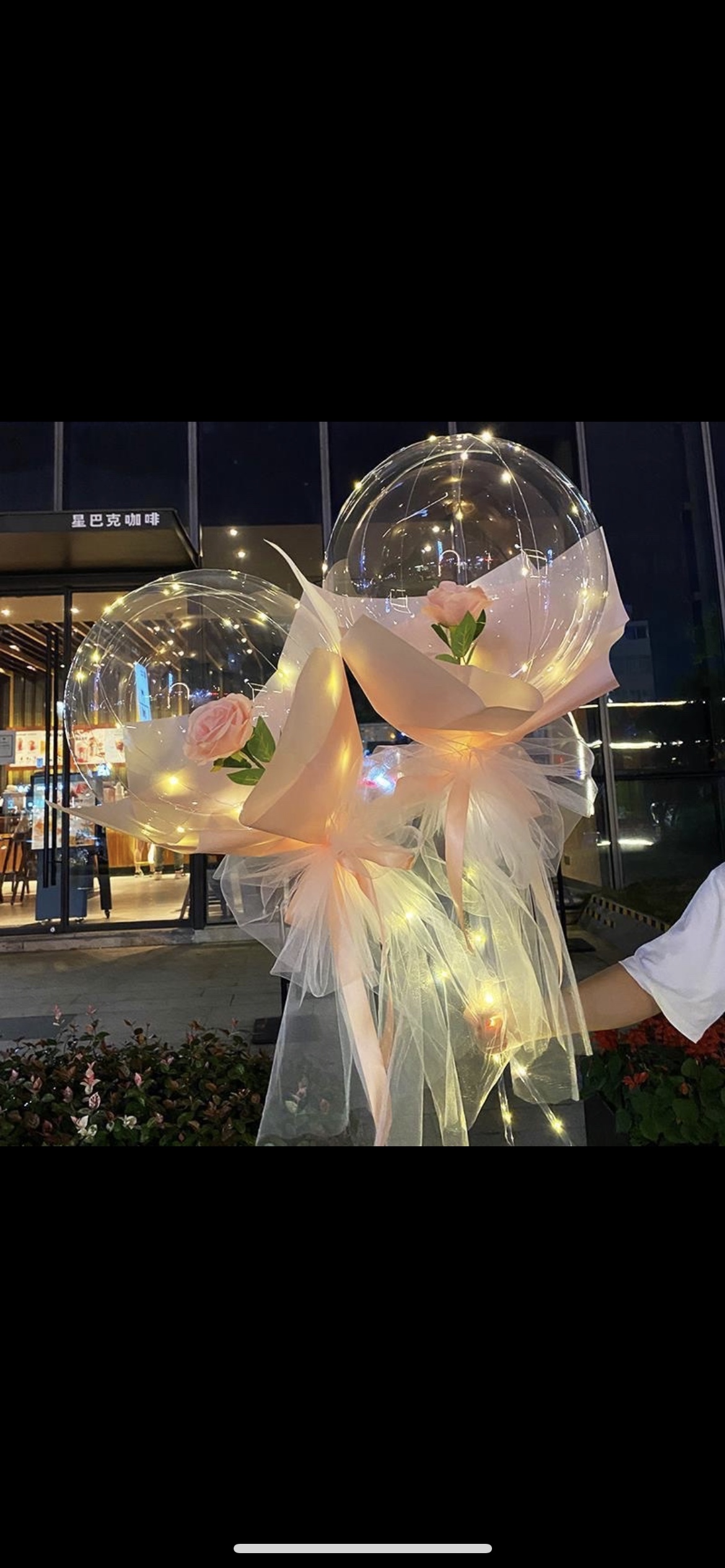 Wholesale of internet-famous Bobo balls, rose luminous bouquets, transparent balloons, Qixi Festival Valentine's Day gifts, ground promotion and street sale items