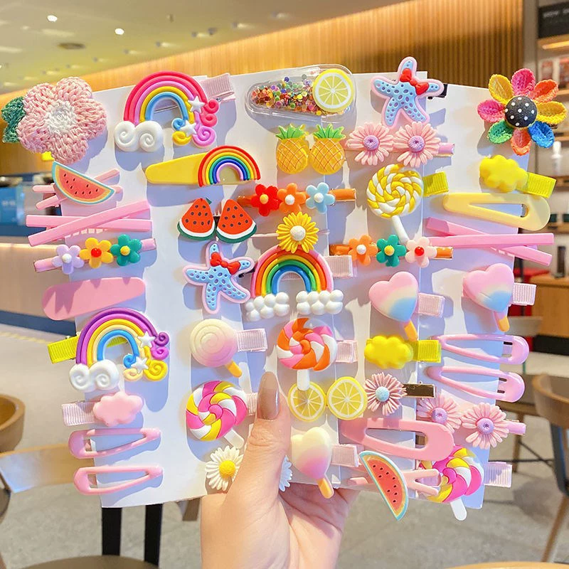 Korean children's hair clips, side clips, popular colorful hair clips, cute princess, candy-colored hair accessories, baby clips, headwear