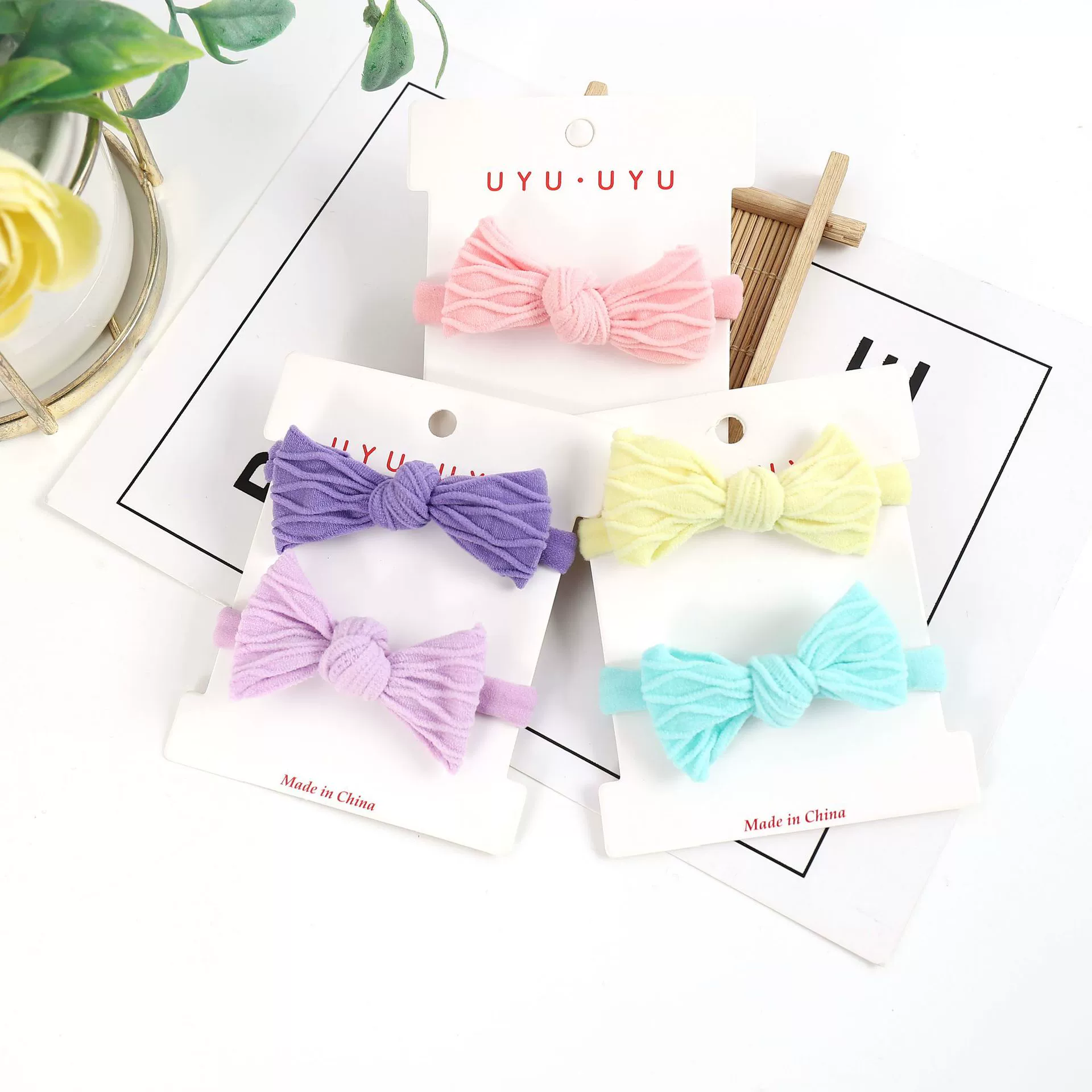 The new Korean version of high-elasticity bow towel band, Douyin hot style hair tie without damaging hair, fresh and simple hair tie detail image 2
