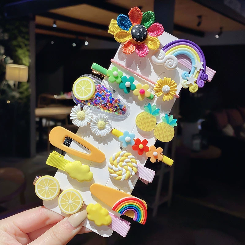 Korean children's hair clips, side clips, popular colorful hair clips, cute princess, candy-colored hair accessories, baby clips, headwear Specification image