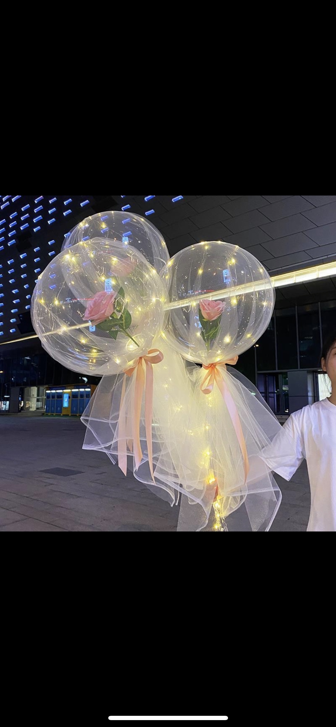 Wholesale of internet-famous Bobo balls, rose luminous bouquets, transparent balloons, Qixi Festival Valentine's Day gifts, ground promotion and street sale items details Picture