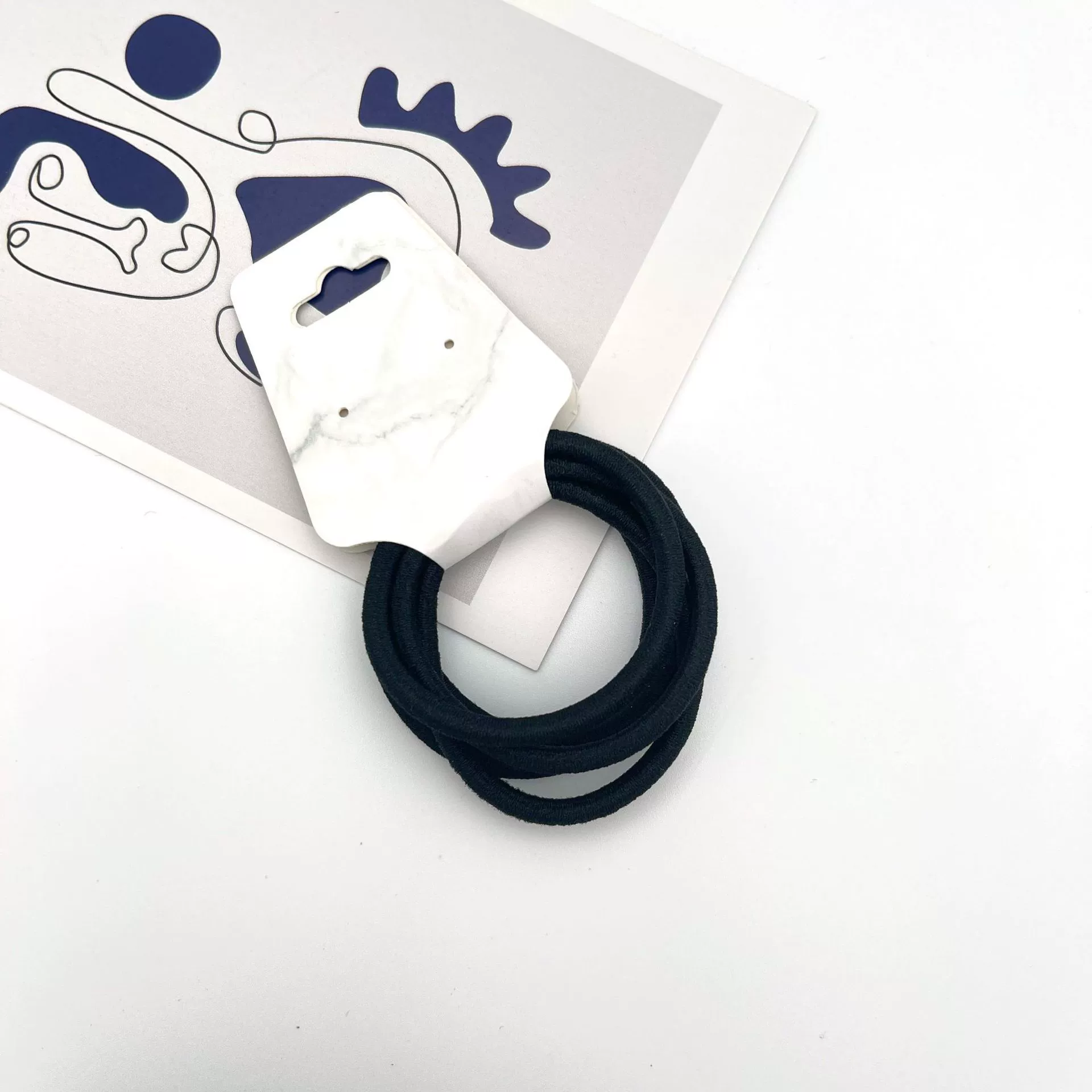 Korean 4mm thick colored high-elasticity seamless leather band headbands, 5 pieces per cardboard, 2 yuan for wholesale store accessories detail image 7