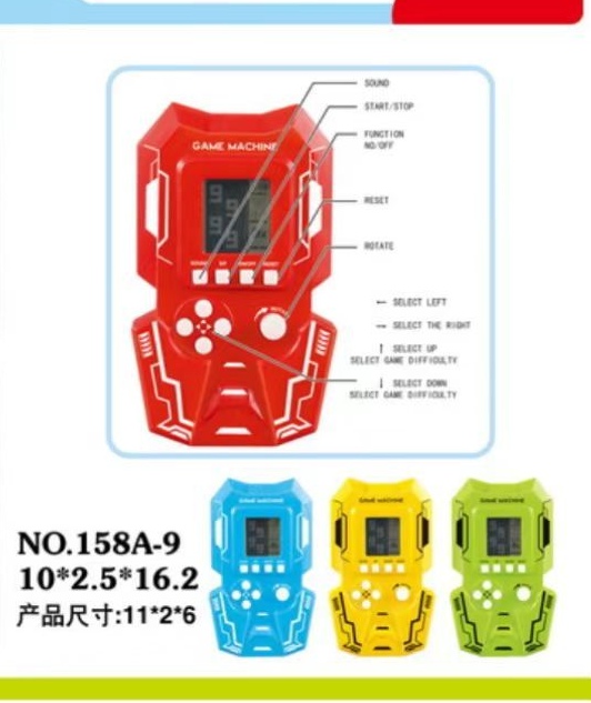 158A-9 game console, mixed color Tetris, Loumanfang toy plastic details Picture