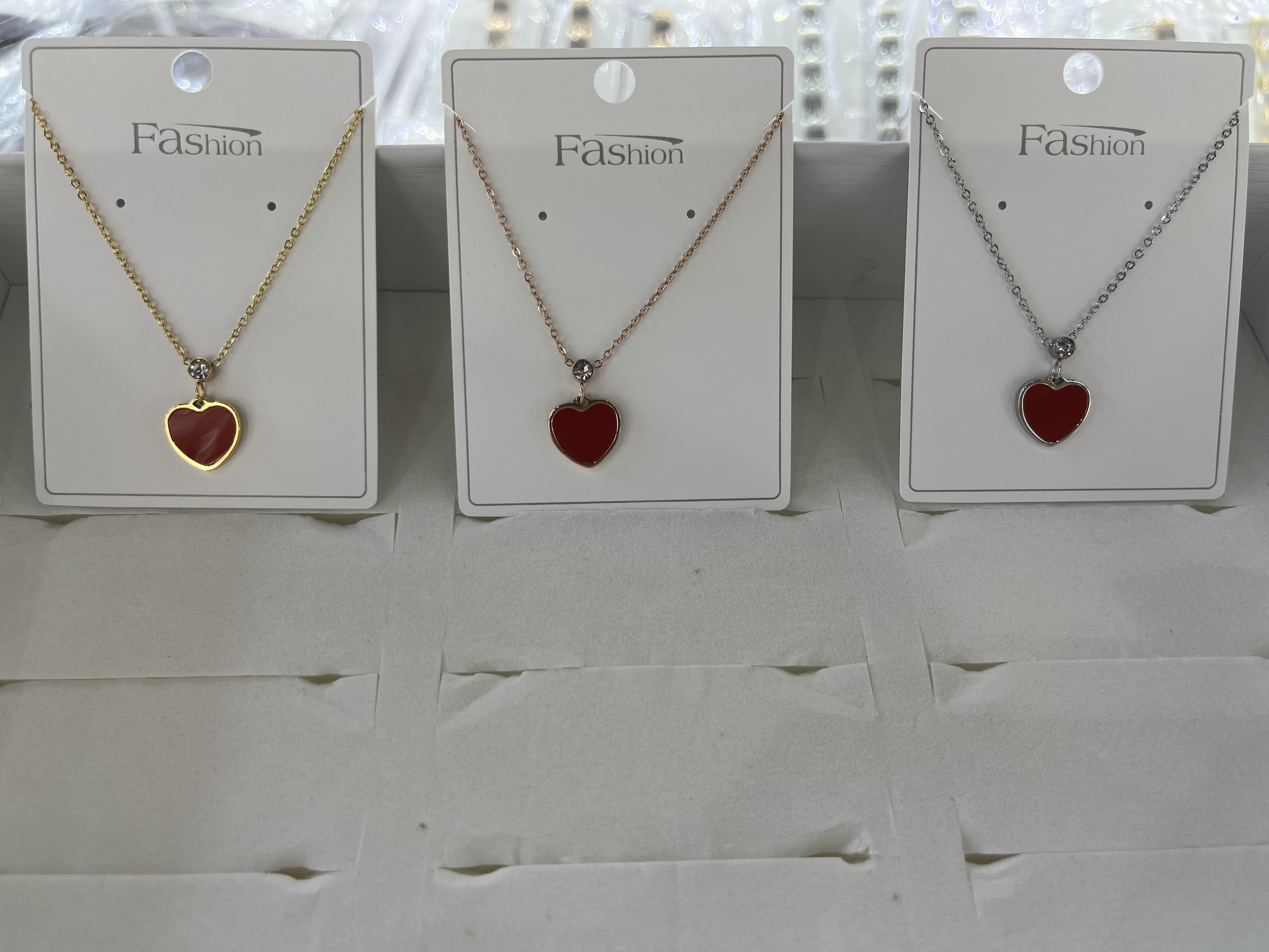 国潮心形钛钢项链（单面）