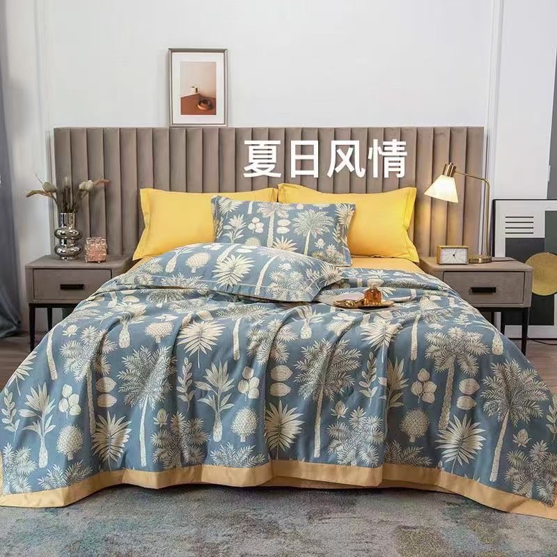 Tencel Summer Quilt four-piece bedding home textile quilt cover Application Scenario
