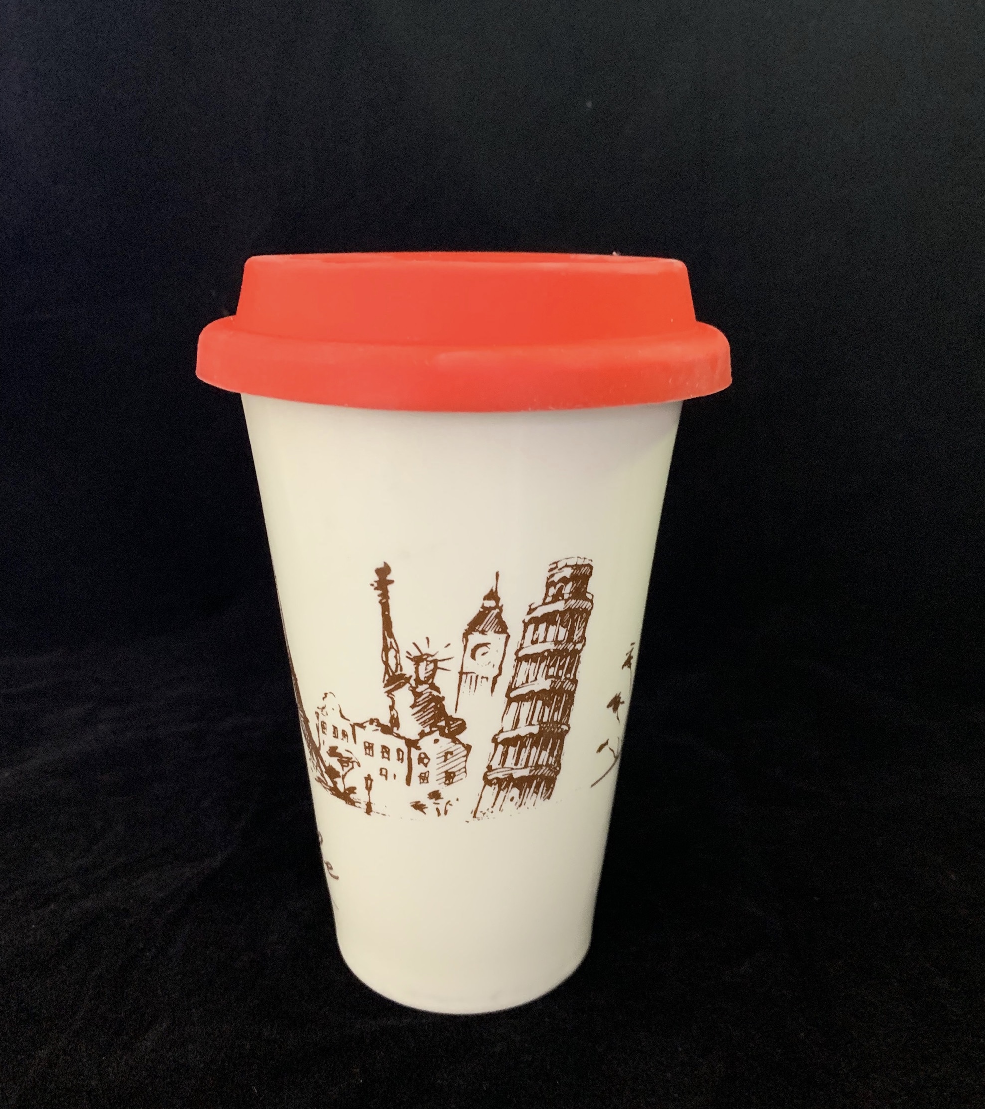 Delonghi silicone cup lid large-capacity double-layer insulated coffee travel cup, creative Yongsheng Ceramic YS