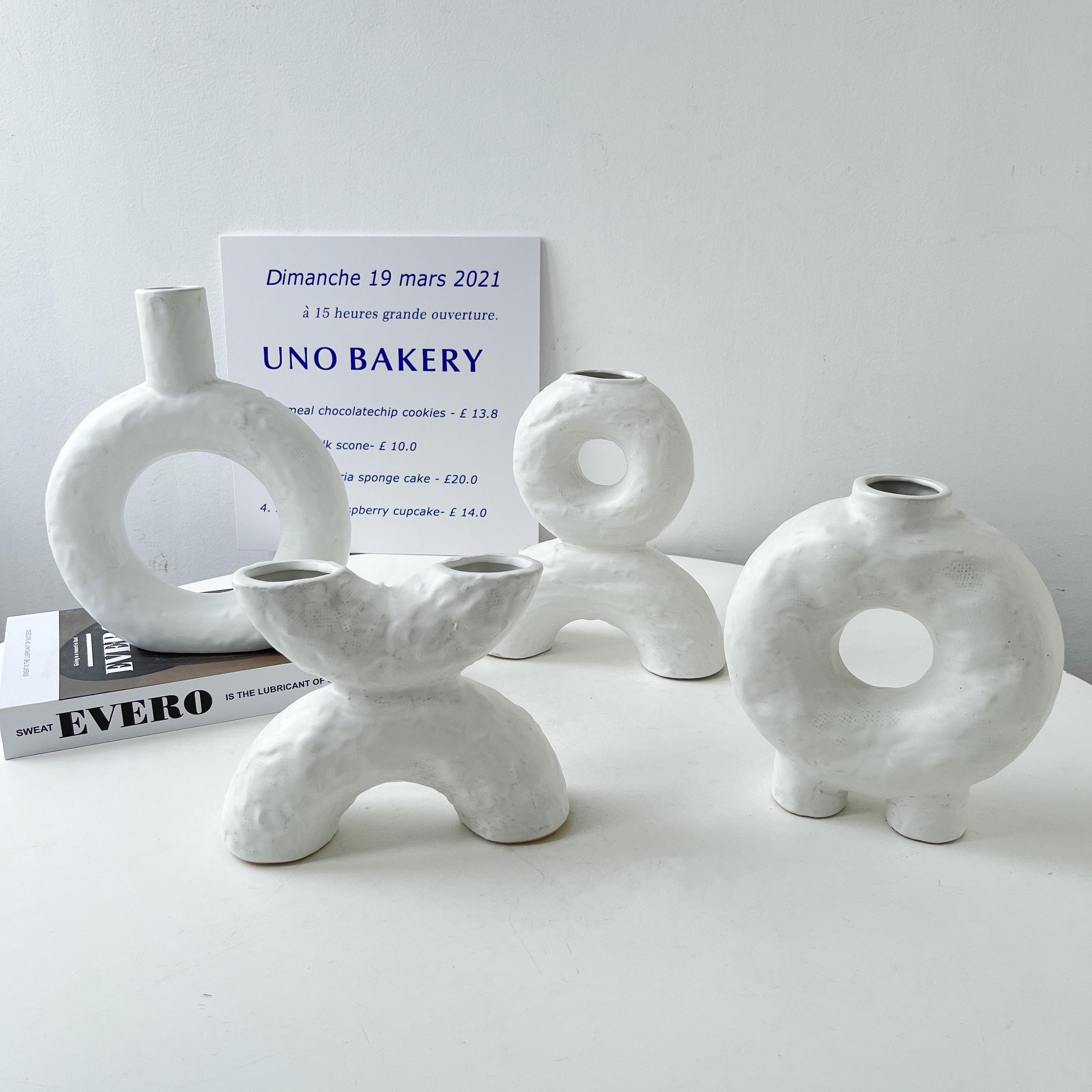 高温陶瓷/白色简约白底实物图