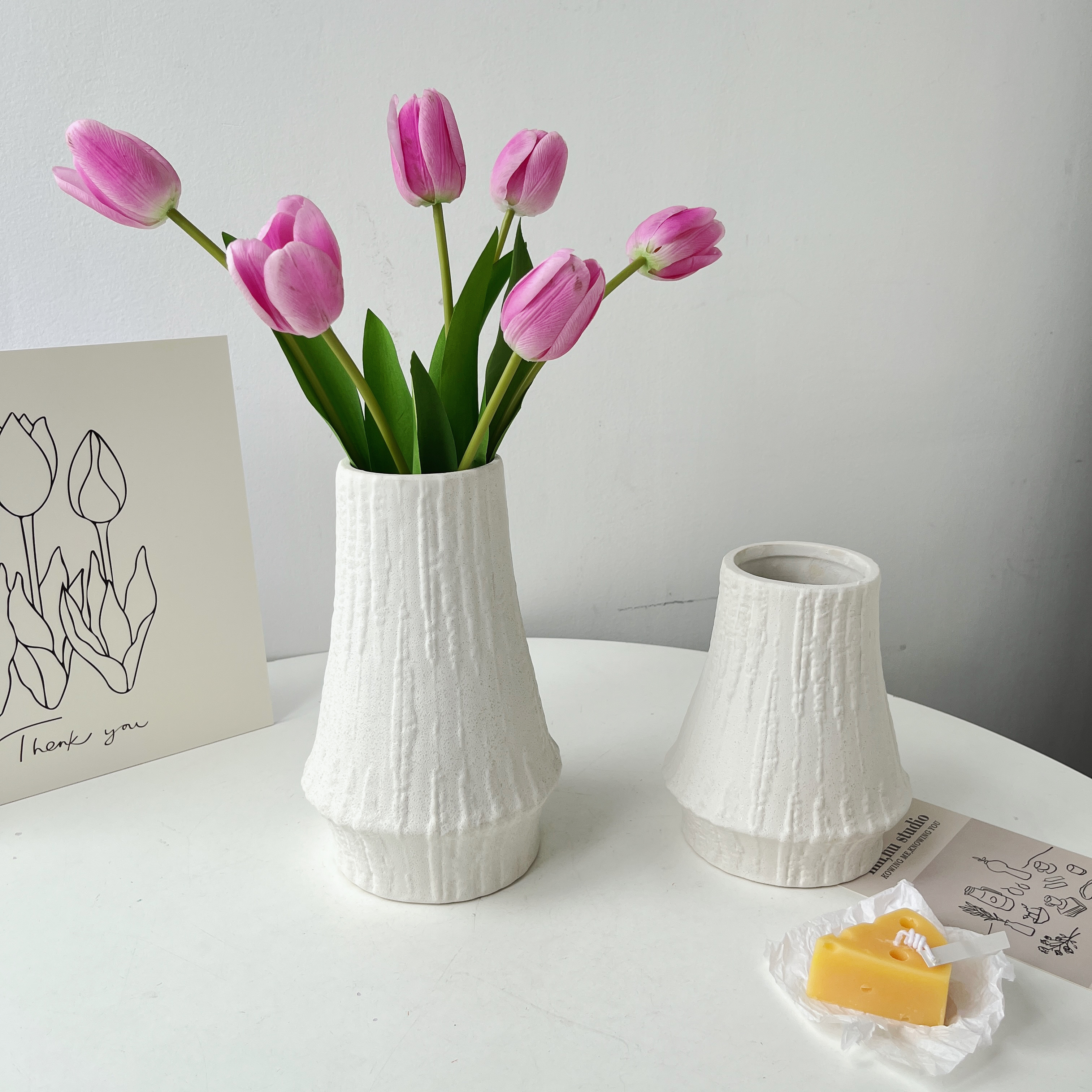 Wabi-sabi style high-temperature ceramic vase