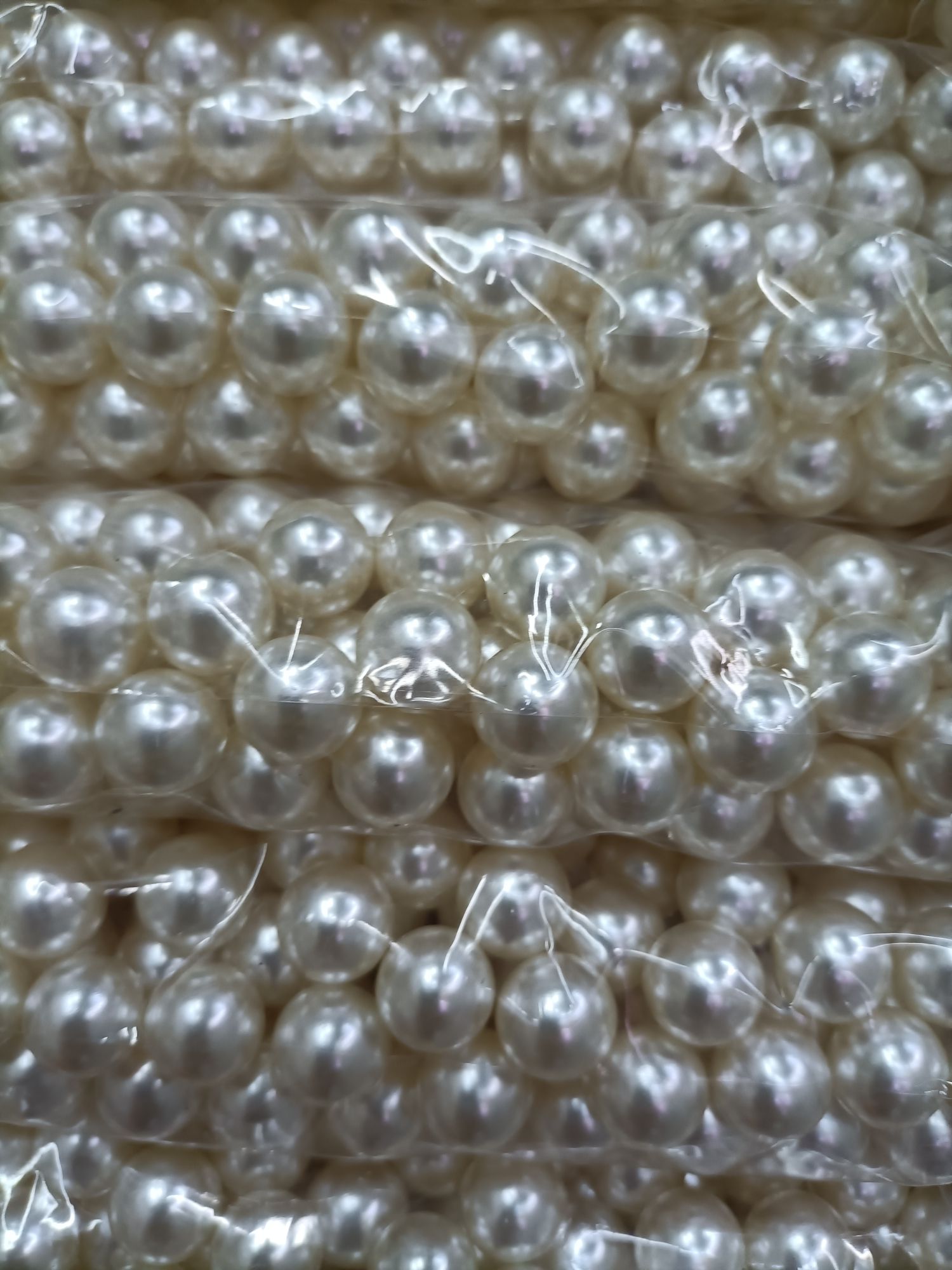 Zhen Ti 10 Li High-brightness, pore-free transparent imitation pearl round beads 50 jin each piece 01