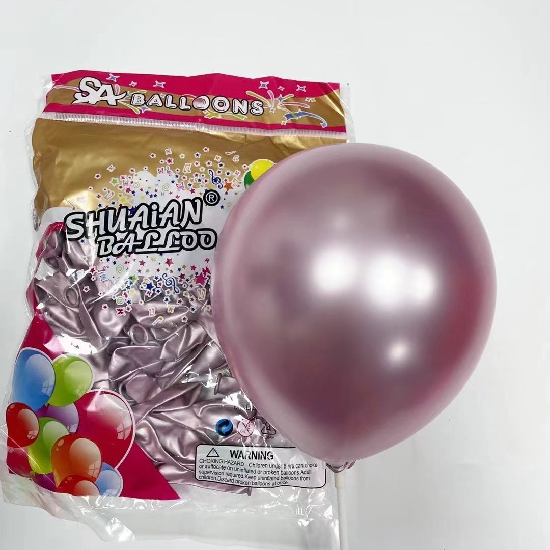 Metallic color balloons, cross-border e-commerce candy balloons, colorful party decorations, best-selling items, aluminum film printed round balloons, birthday decorations, new store opening Specification image