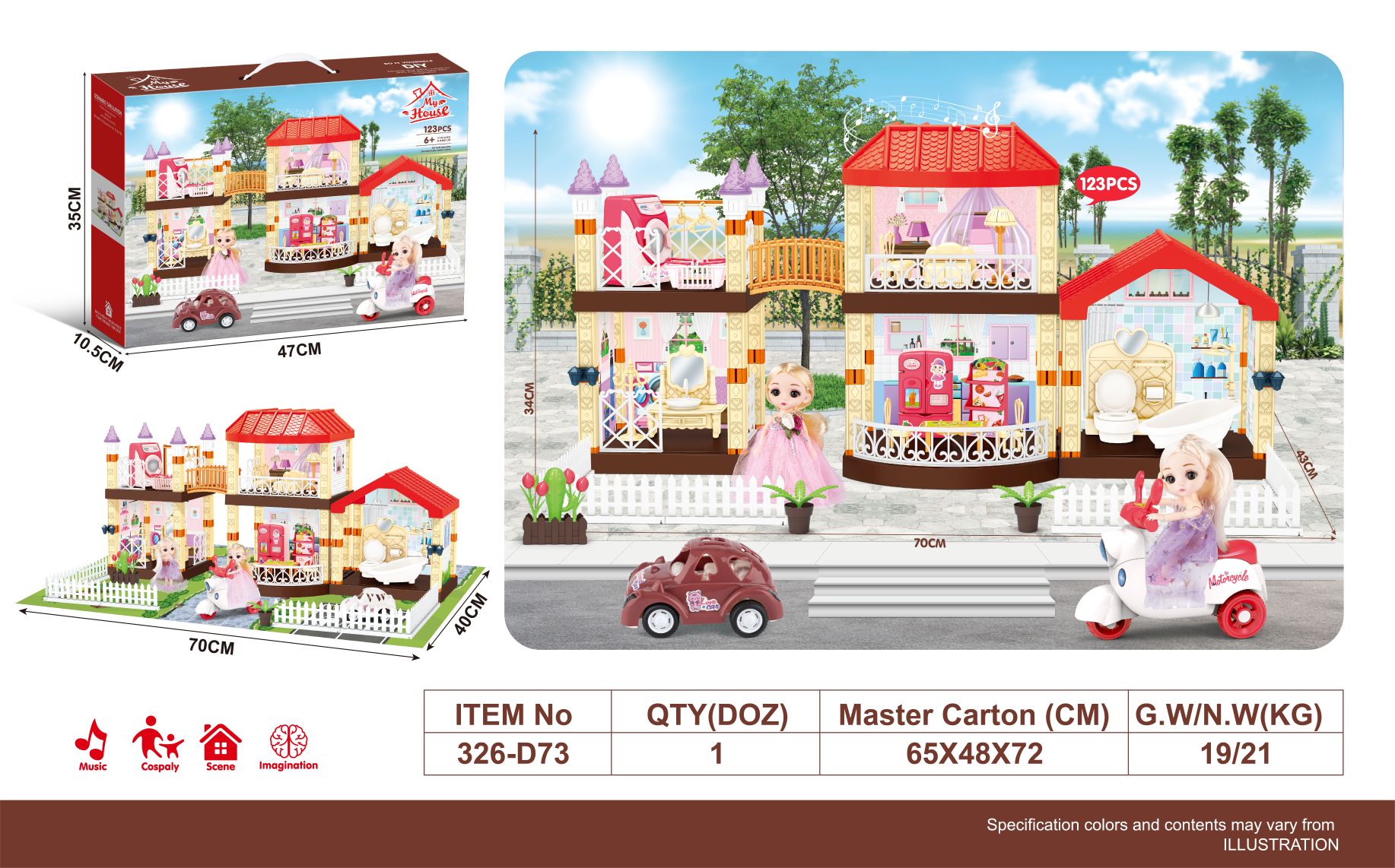 Yiwu Litian Toys' new children's toy scene Music Villa series