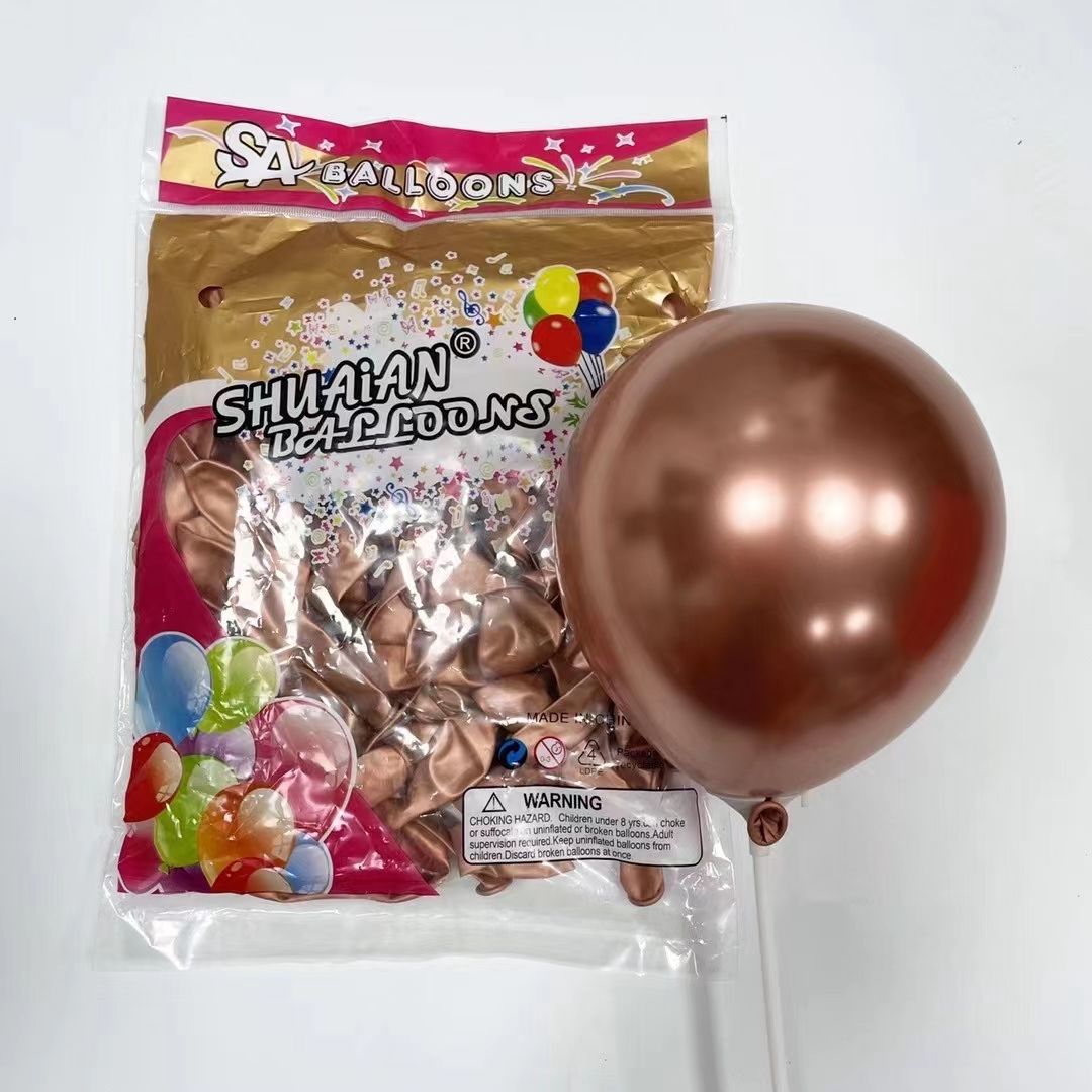 Metallic color balloons, cross-border e-commerce candy balloons, colorful party decorations, best-selling items, aluminum film printed round balloons, birthday decorations, new store opening Application Scenario