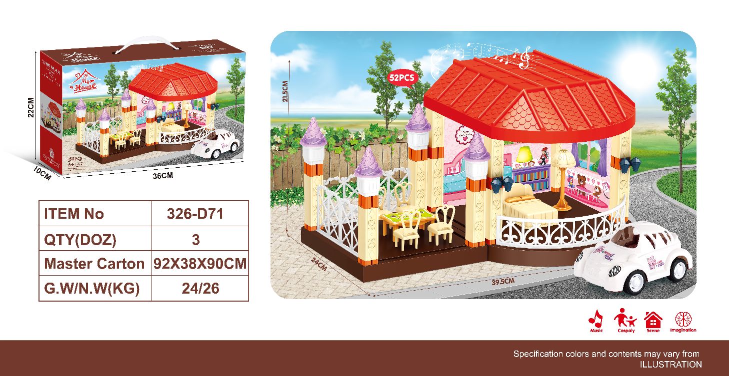 Yiwu Litian Toys' new villa house game manual DIY for boys and girls