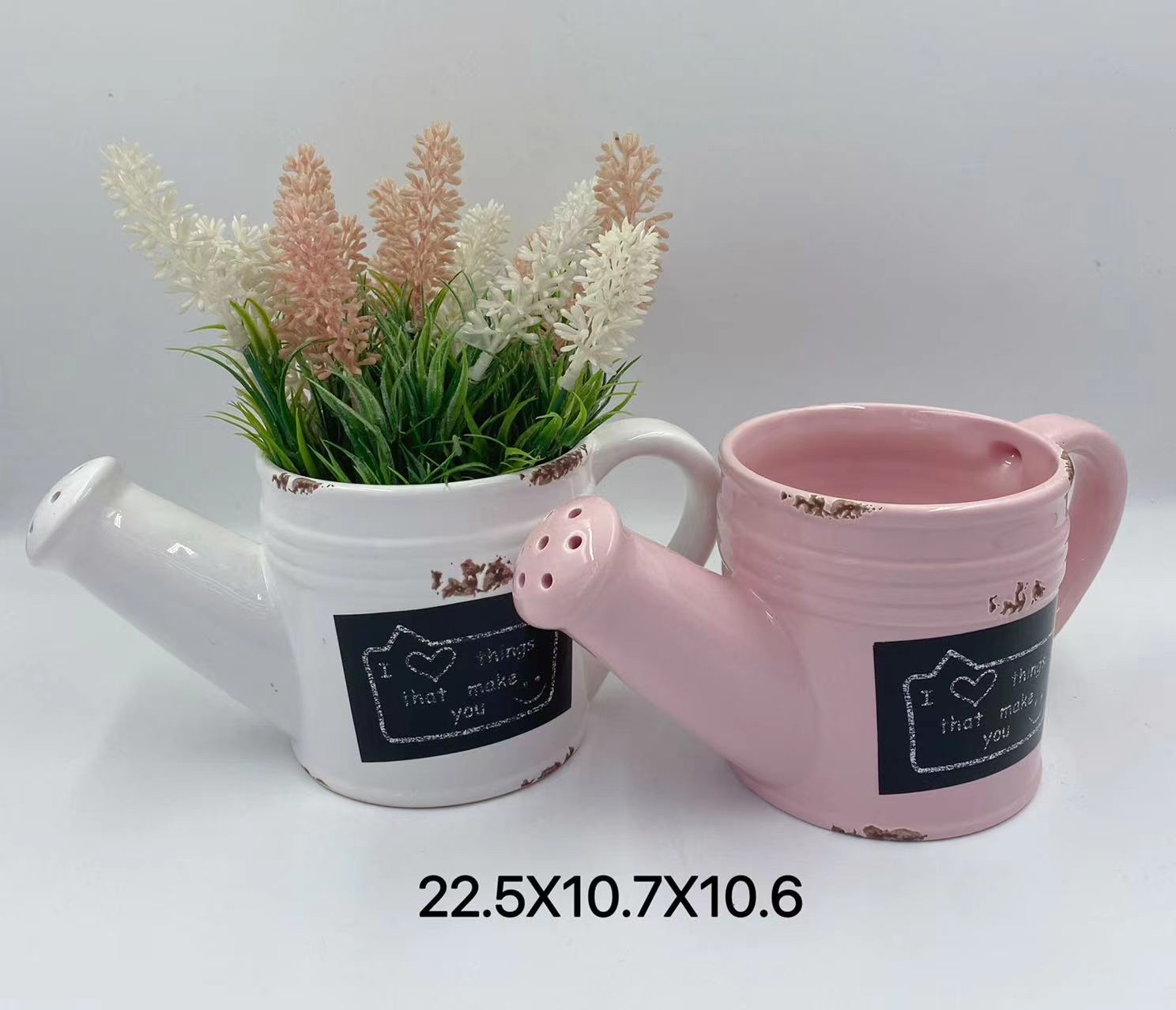 Ceramic watering pot flowerpot