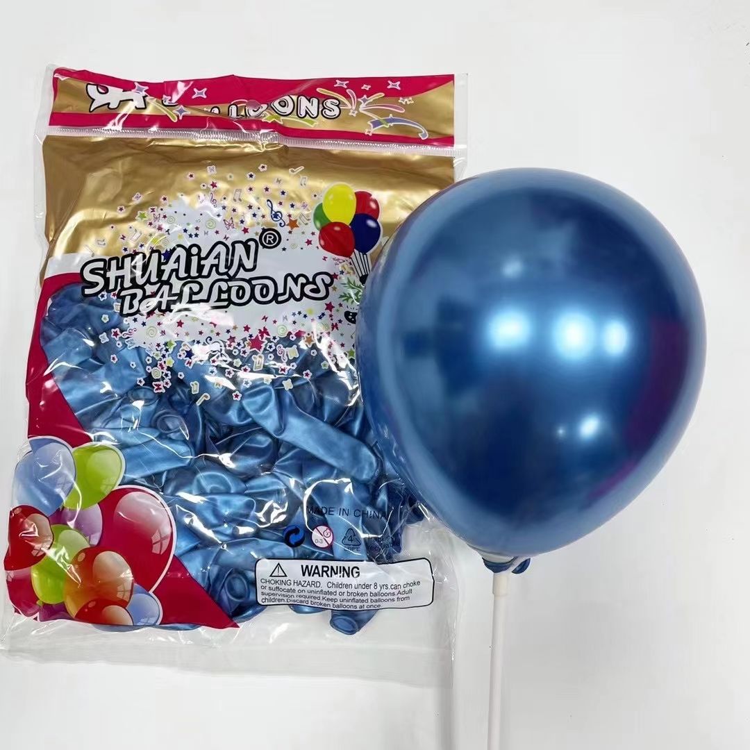 Metallic color balloons, cross-border e-commerce candy balloons, colorful party decorations, best-selling items, aluminum film printed round balloons, birthday decorations, new store opening details Picture