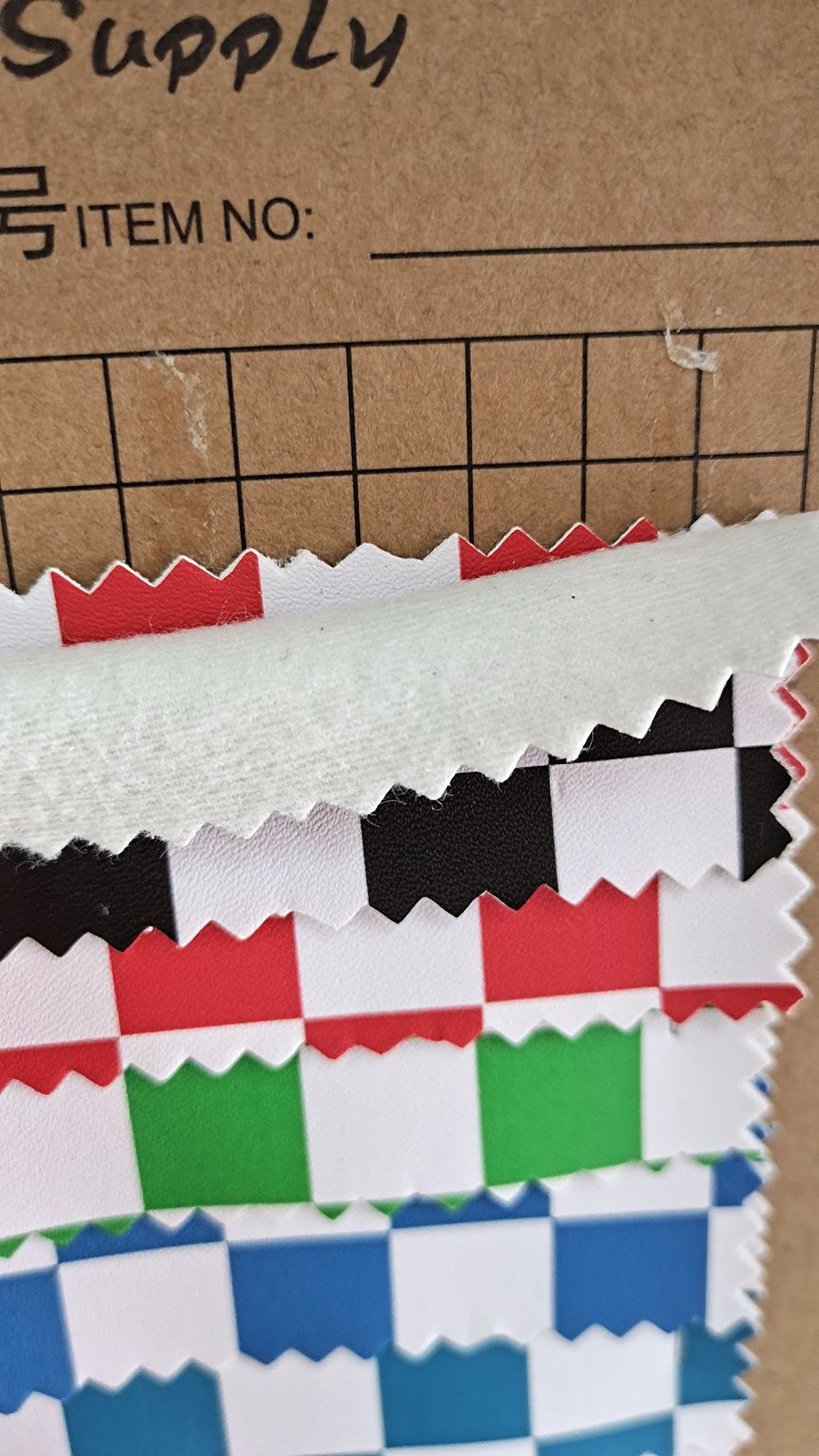 pvc leather Polish square pattern details Picture