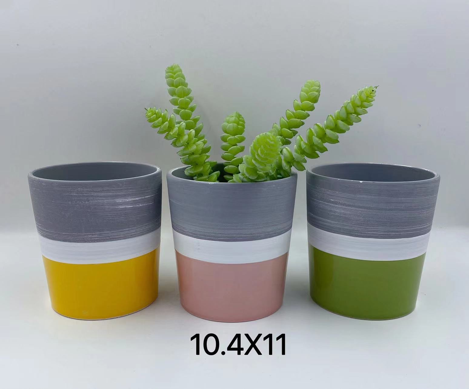 Ceramic painted flower POTS